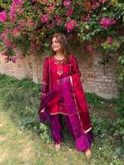 Beautiful hand embroidered farshi suit (Iraya)