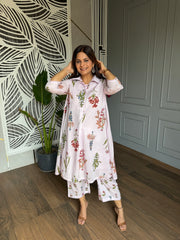 A line 3 piece mul cotton co-ord set (Riya)