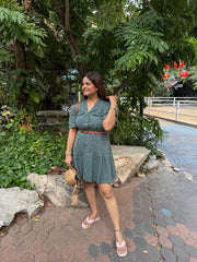 FLAMINGO DENIM DRESS