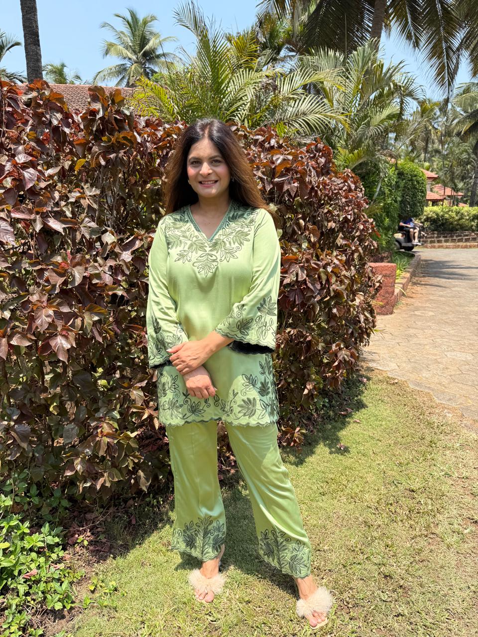 Modal cotton kashmiri embroidery summer co-ord (Bela)