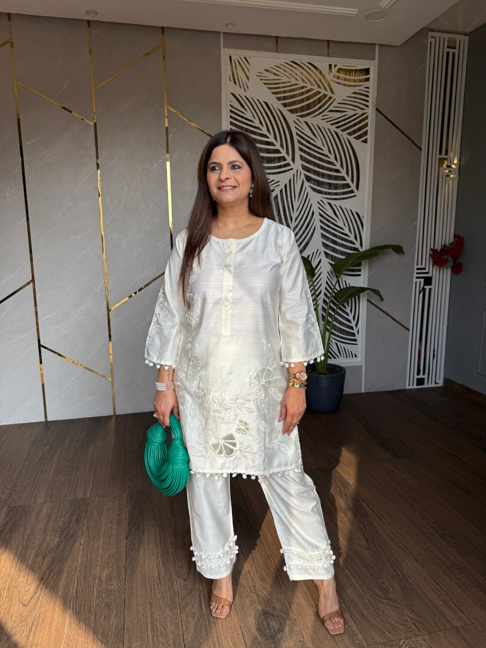 Cotton silk suit