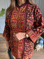 Beautiful over all kashmiri embroided 2 piece co-ord set (Chinar)