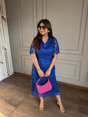 Imported crochet net laced dress (Nyra)
