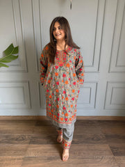 Woollen kashmiri embroidered chogha sets (Burf)