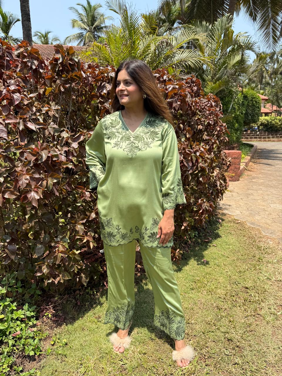Modal cotton kashmiri embroidery summer co-ord (Bela)