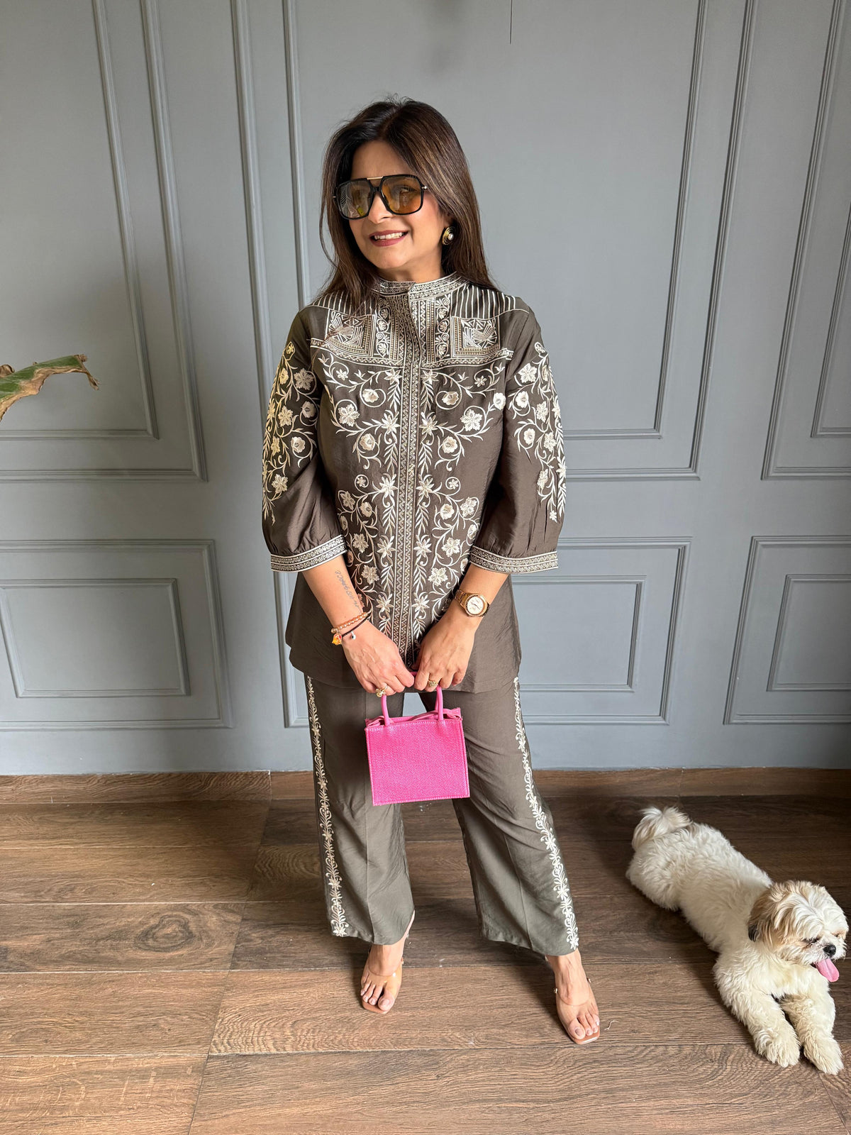 Imported embroidered summer co-ord (Neeta)