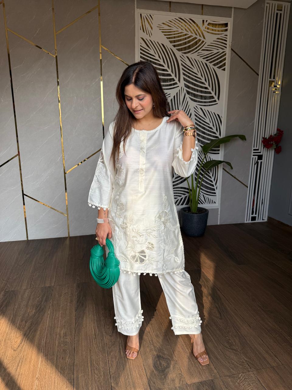 Cotton silk suit