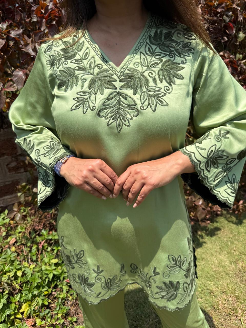 Modal cotton kashmiri embroidery summer co-ord (Bela)