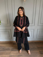 Warm and soft woollen embroided shawl suit (Sana noor)