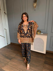 Beautiful digital print crepe kaftaan co-rd set (Nazia)