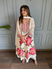 Hand painted anarkali suit (Fara)