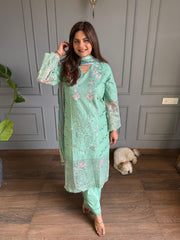 Pure cotton embroidered pakistani suit (Sia)