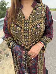 Pure crepe long Pheran style suit (Roop)