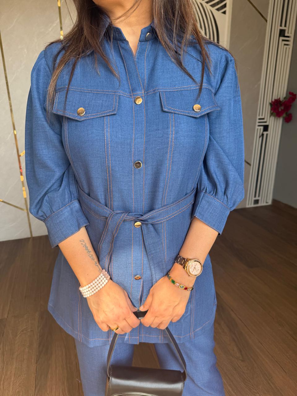Denim cotton co-ords