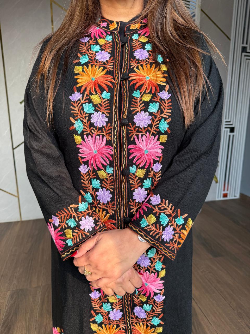 KASHMIRI EMBROIDED WOOLLEN LONG COAT