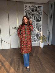 KASHMIRI EMBROIDED LONG WOOLLEN COAT