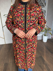 KASHMIRI EMBROIDED LONG WOOLLEN COAT