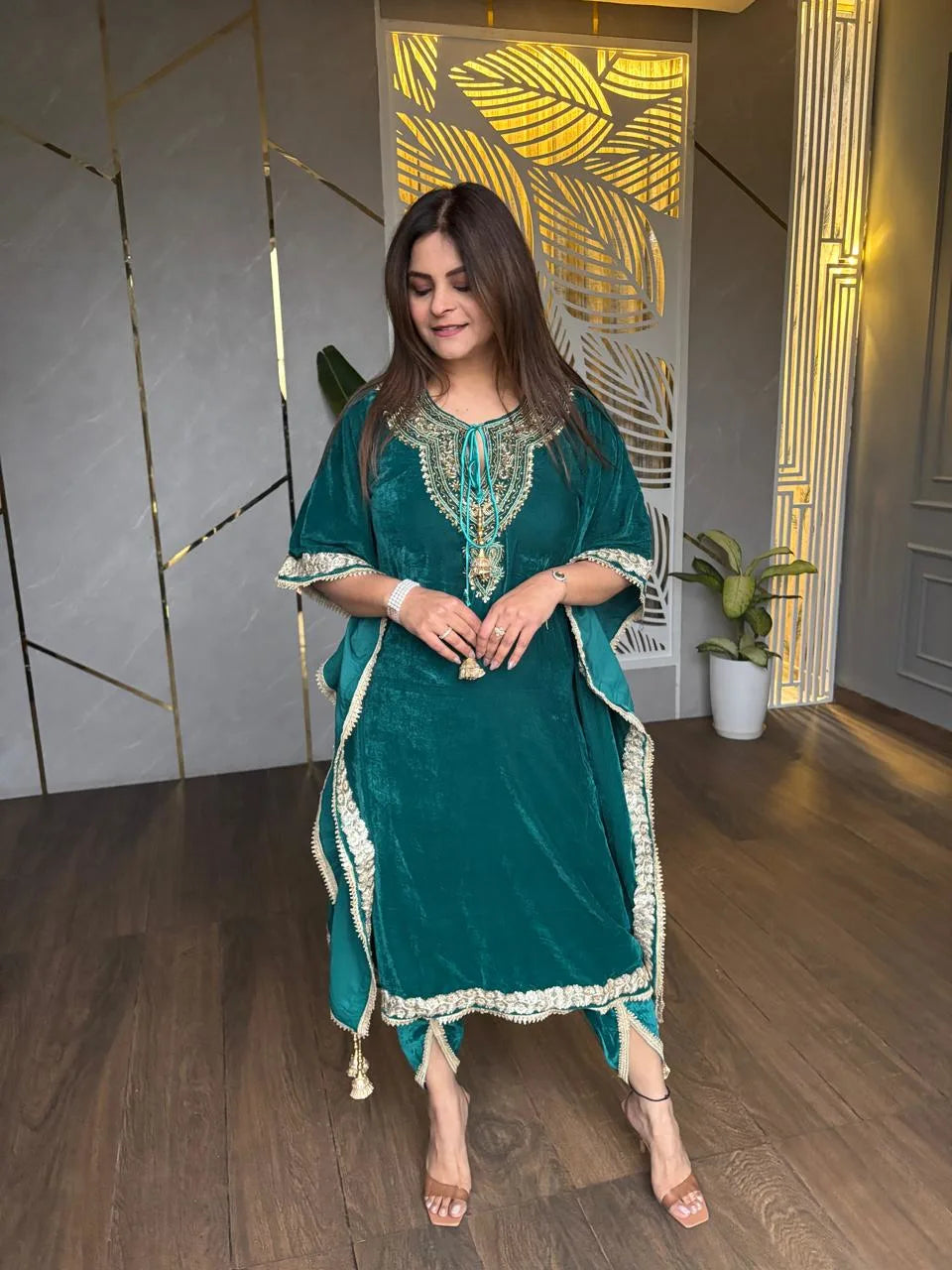V NECK KAFTAN SETS