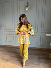 Cotton silk super soft embroided co-ord (Friday)