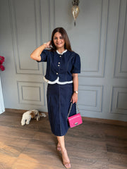 Denim 2 piece skirt dress (Monday)