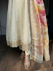 Kalidar anarkali organza suit