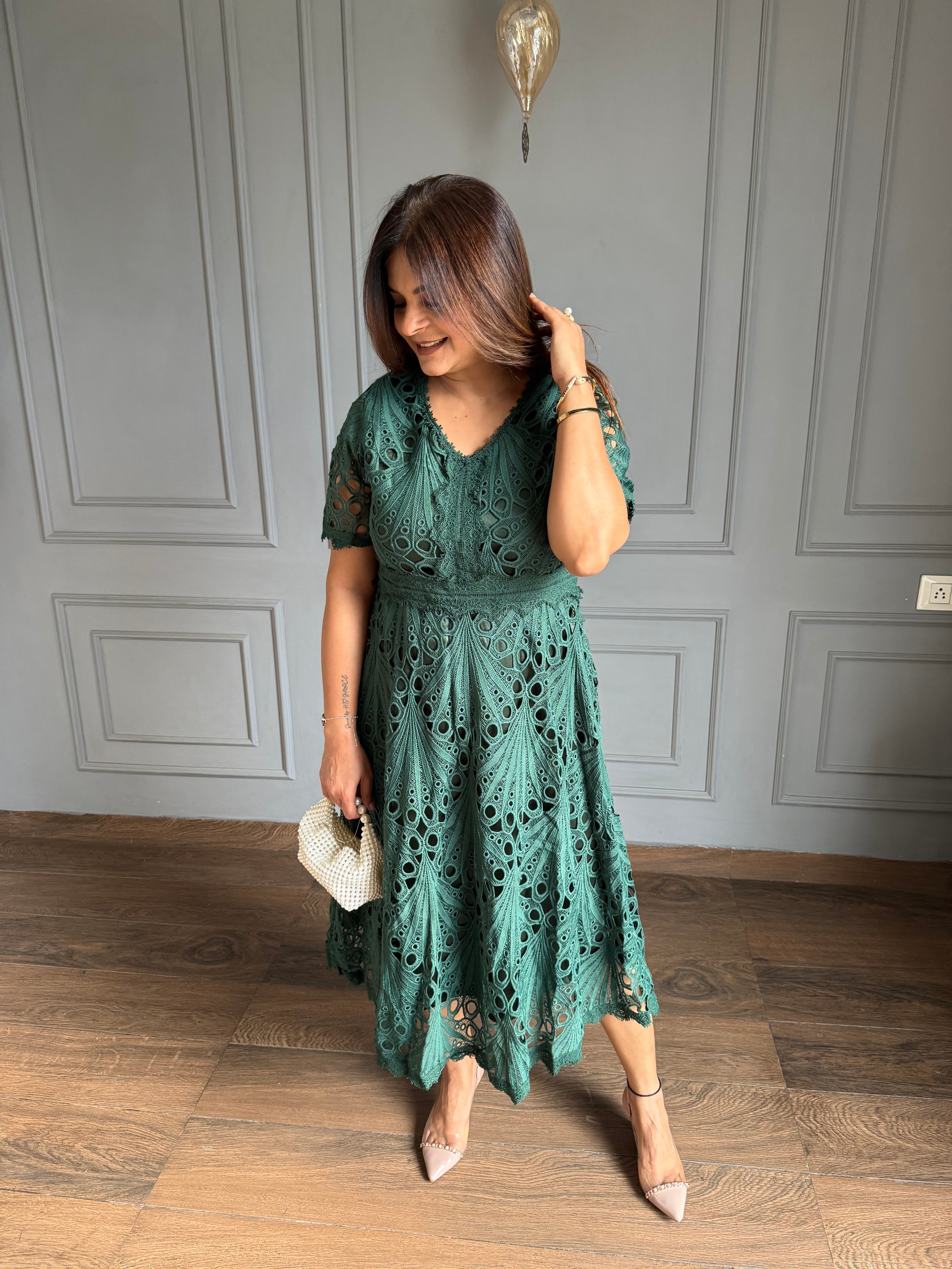Cotton crochet dress (Smile)