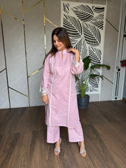 Linen cotton embroider co-ord set (Bubble)
