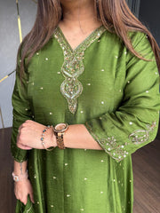 Pure silk anarkali suit