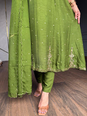 Pure silk anarkali suit