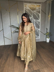 FLARRED ANARKALI HAND EMBROIDED LUXURY SUIT