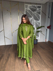 Pure silk anarkali suit
