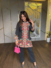 WOOLLEN EMBROIDERY CO-ORD SET