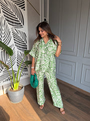 Summer printed loose style co-ords (sapphire)