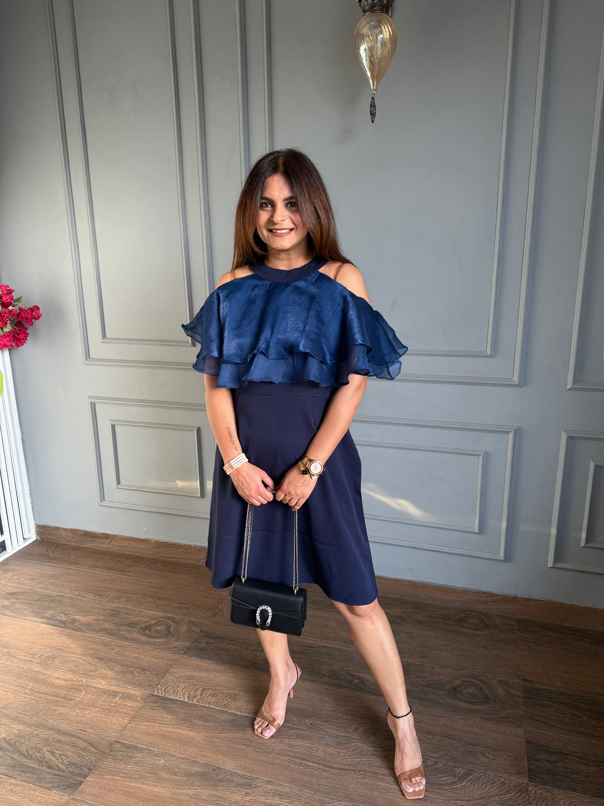 Cold shoulder dress (Prada)