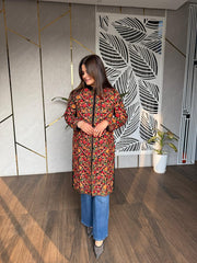 KASHMIRI EMBROIDED LONG WOOLLEN COAT