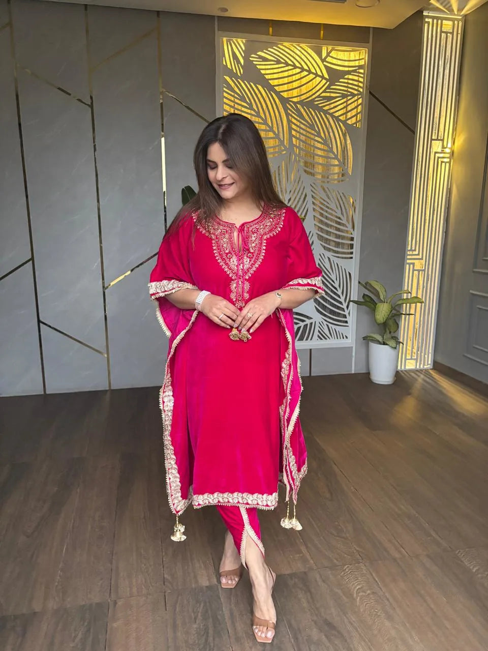 V NECK KAFTAN SETS