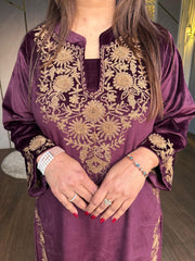 KASHMIRI VELVET EMBROIDED CO-ORD SET