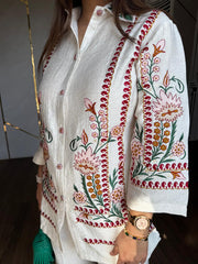 Imported linen embroided co-ords