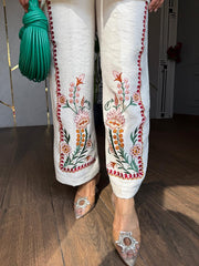 Imported linen embroided co-ords