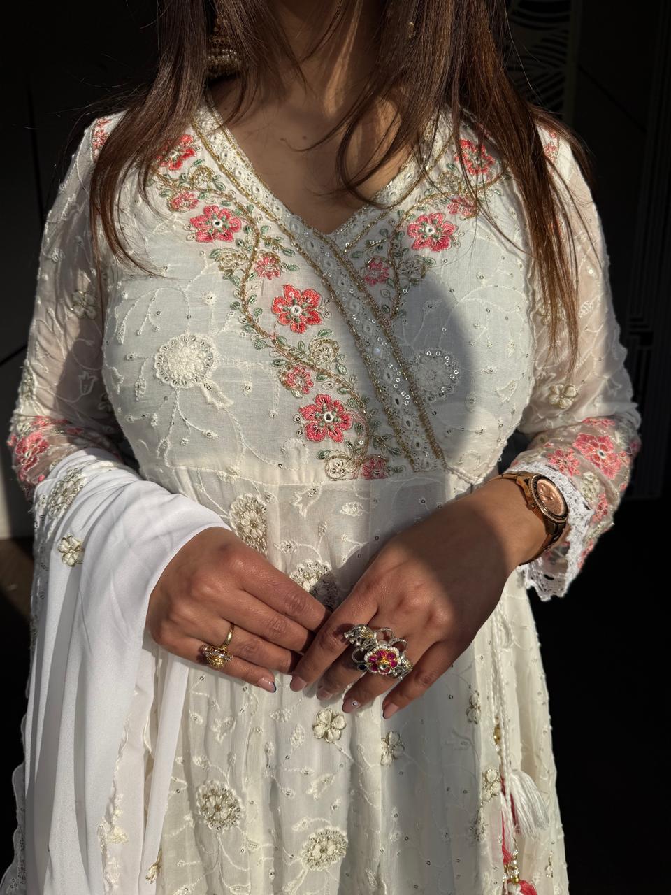 Angrakha style anarkali suit