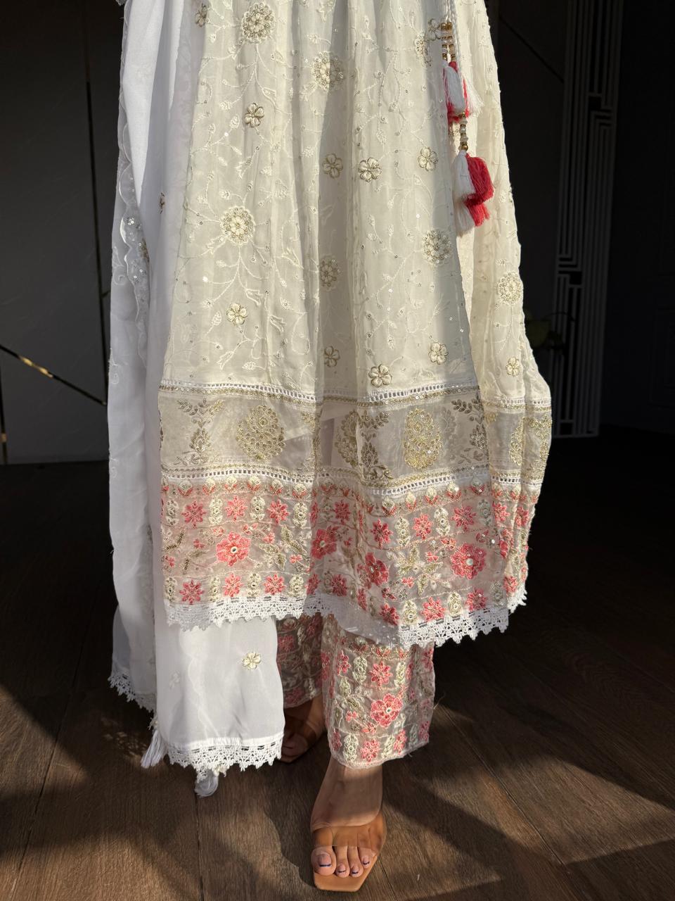 Angrakha style anarkali suit