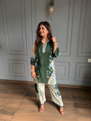 Crepe printed co-ord set (Labubu)