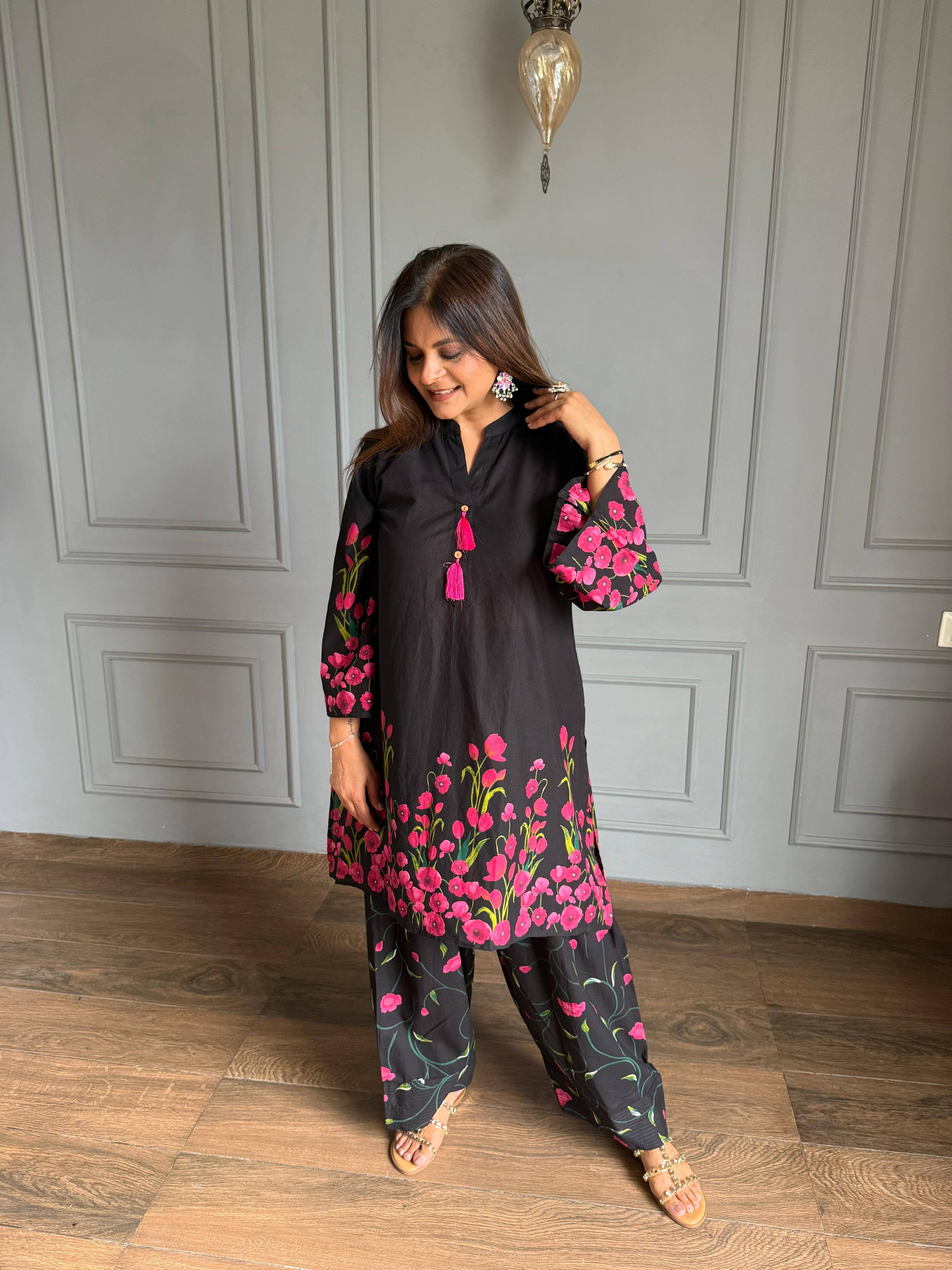 Farshi salwar loose cotton co-ord (Sapna)