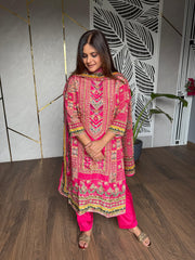 Super pretty digital print embroided suit (Monsoon)