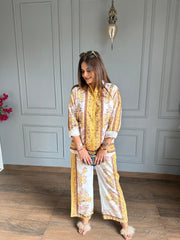 Greek print imported linen co-ord (Greek)