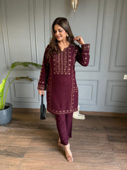 Sultana woollen embroided co-ord set (Sultana)