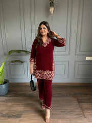 Salma corduroy winter velvet co-ord set (Salma)