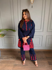 Woollen embroided 2 piece woollen co-ord set (Norah)