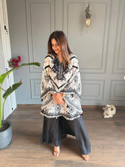 Pure crepe 2 piece kaftan set (Bloom)
