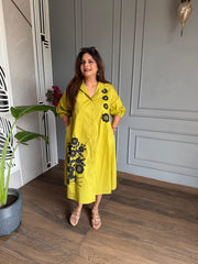 Long printed cotton shirts cum dress (Zoya)